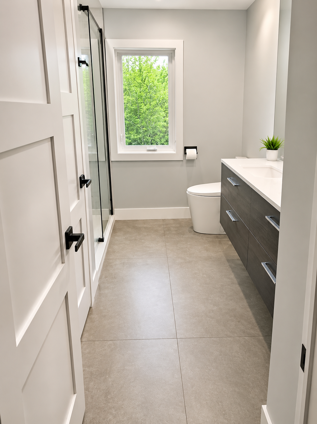 En suite and main bathroom after 1