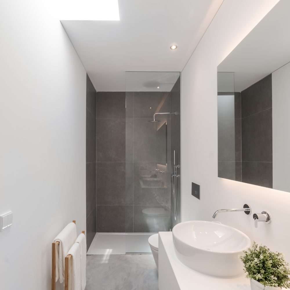 Bathroom inside modern villa house
