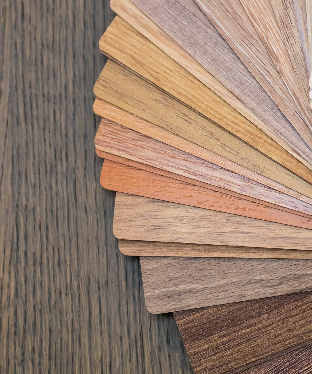 Wooden samples for floor laminate or furniture in home or commercial building.Small color sample boards. Image for design
